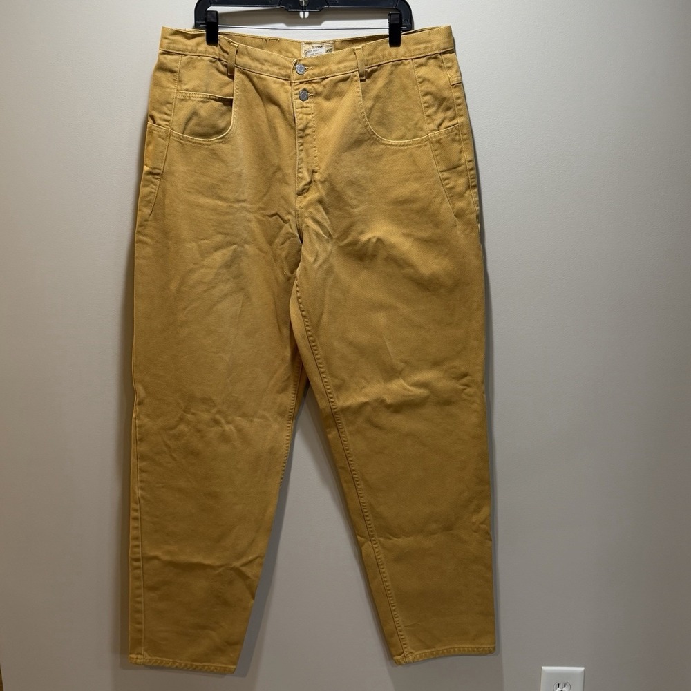Vintage Guess Georges Marciano USA Mens 36x34 Gold Denim Tapered Leg Jeans